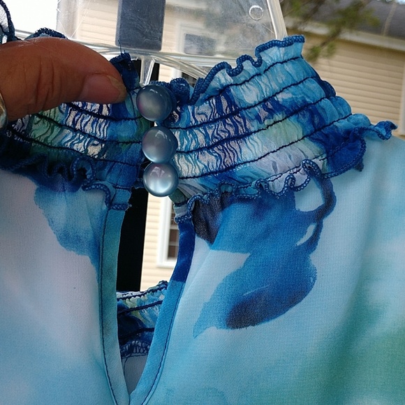 Sleeveless Fancy Sheer TOP Small New Directions - Picture 7 of 8